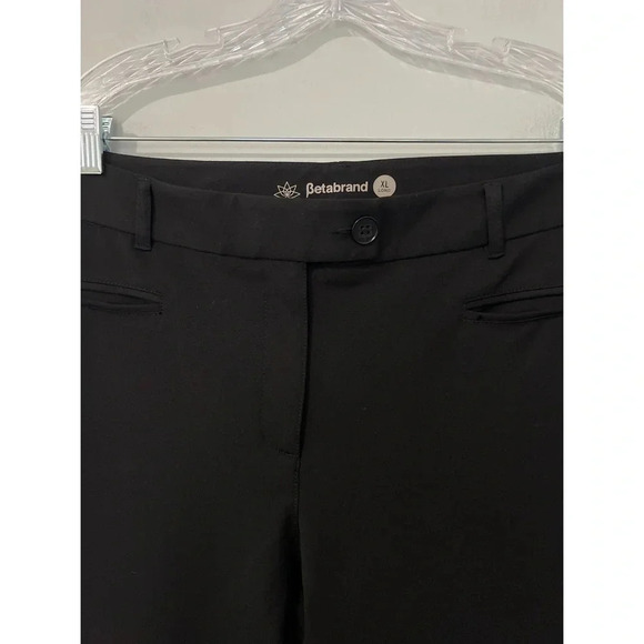Betabrand Pants Women’s XL Long Black Crop Lite Yoga Stretch Dress Pant - Picture 9 of 15